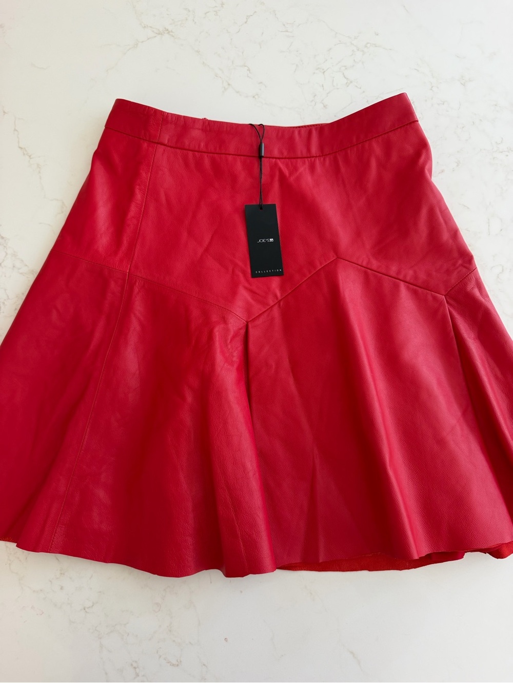 Joe's  Red Leather Circle Skirt